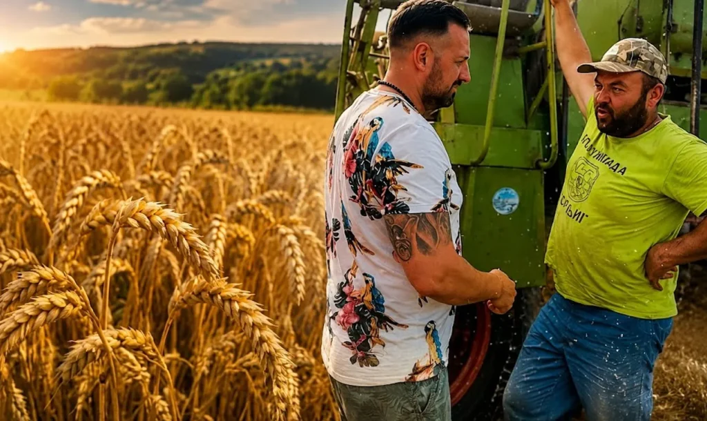 Marko Bubamara i Mihajlo na dan žetve, foto: Marko Bubamara